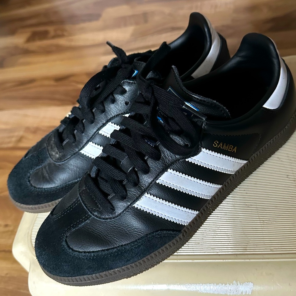 adidas Samba Black White Athletic Shoes